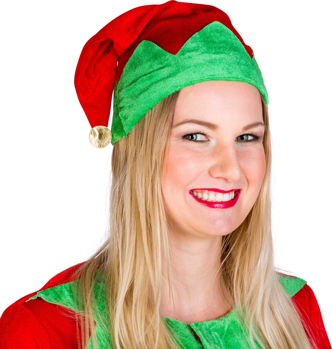 Dressforfun - Costume de femme Elfe de Noël - Chemise à manches longues, pantalon, ceinture, chapeau et couvre-chaussures - Taille M