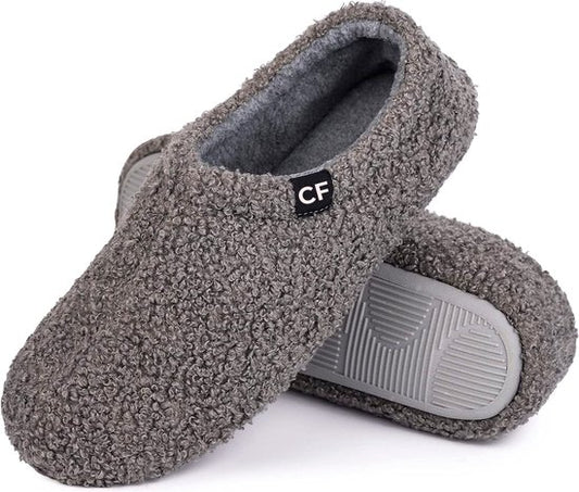 Chaussons Dames - Chaussons - Taille 40/41 - Gris - Antidérapant - Comfeet