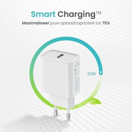 Wurk Fast Charger Suitable for Apple iPhone, iPad & Airpods - 20W Charger - 1 Meter USB C to Lightning Cable - Charger Suitable for 14/13/12/11/Xr/Xs/Xs Max/8/8 Plus/ Pro