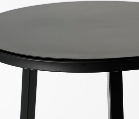 Mica Decorations Table à plantes - H120 x Ø35 cm - Métal - Noir
