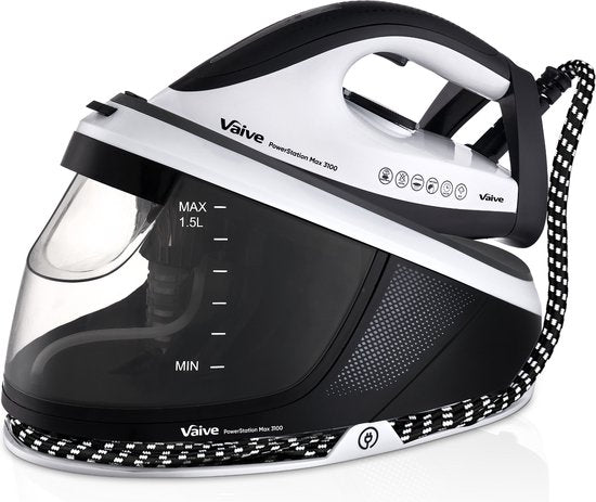 VAIVE PowerStation Max 3100 Fer à vapeur avec générateur de vapeur - Fer à repasser - Fers à vapeur - 3100W - Réservoir d'eau de 1,5 L