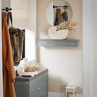 SoBuy - Armoire murale - 2 Tiroirs - 64 x 10 x 15 cm - Gris