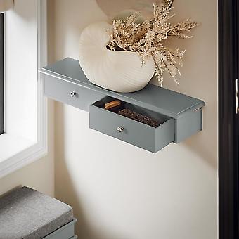 SoBuy - Armoire murale - 2 Tiroirs - 64 x 10 x 15 cm - Gris