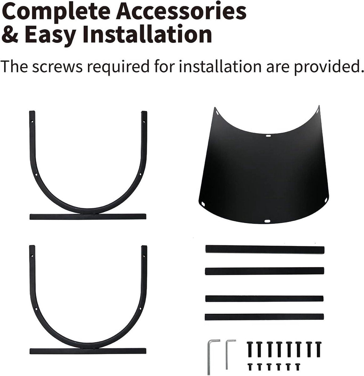 Froadp Support pour bois de chauffage - Pour l'intérieur et l'extérieur - 44 x 37 x 40 cm - Noir