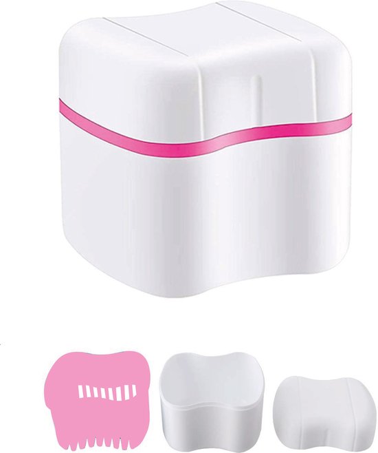 Plateau pour prothèses dentaires - Plateau pour brackets - Rose - Avec égouttoir - Pour - Appareils dentaires - Prothèses - Plateau pour brackets - Boîte pour brackets - Plateau