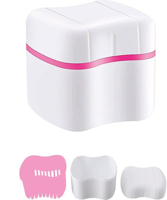 Plateau pour prothèses dentaires - Plateau pour brackets - Rose - Avec égouttoir - Pour - Appareils dentaires - Prothèses - Plateau pour brackets - Boîte pour brackets - Plateau
