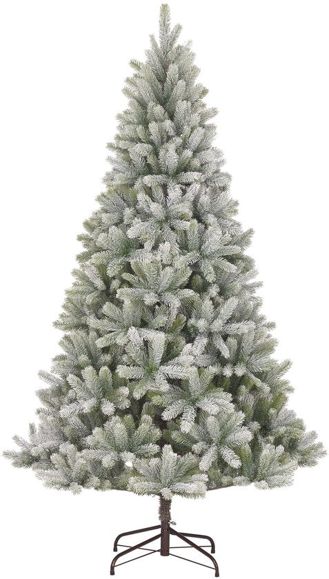 Black Box Trees Nagoya : sapin de Noël « Frosted » à charnières - Sapin artificiel au volume généreux et doté de 738 branches - Décoration de Noël d'intérieur - H 150 x Ø 91 cm - Vert