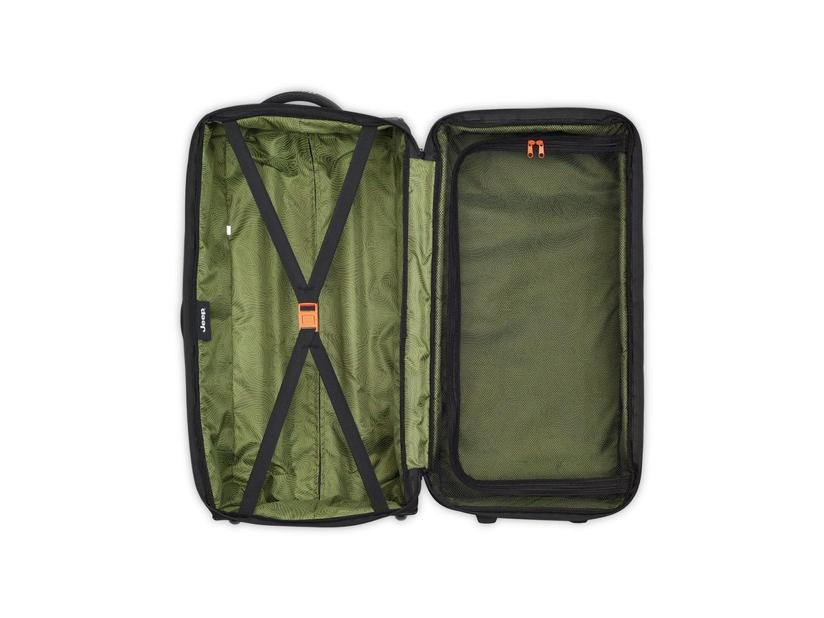 Sac de voyage Jeep - Sac de voyage à roulettes - taille M 73 cm - Noir