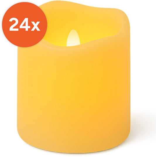 Bougies LED réalistes avec flamme - 24 bougies - piles incluses - Dîner - Fausses - bougies - Rechargeable - Minuteur - Bougie émoussée - Luft