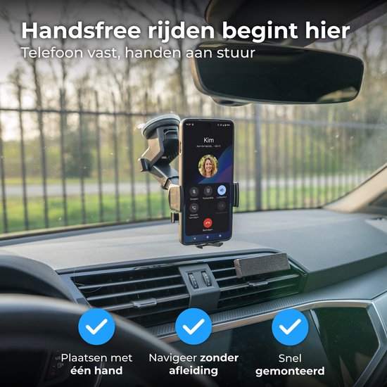 Supports de téléphone Nuvance pour voiture - Support pour téléphone portable - 360° - Ventouse pour vitre et tableau de bord - Support de téléphone