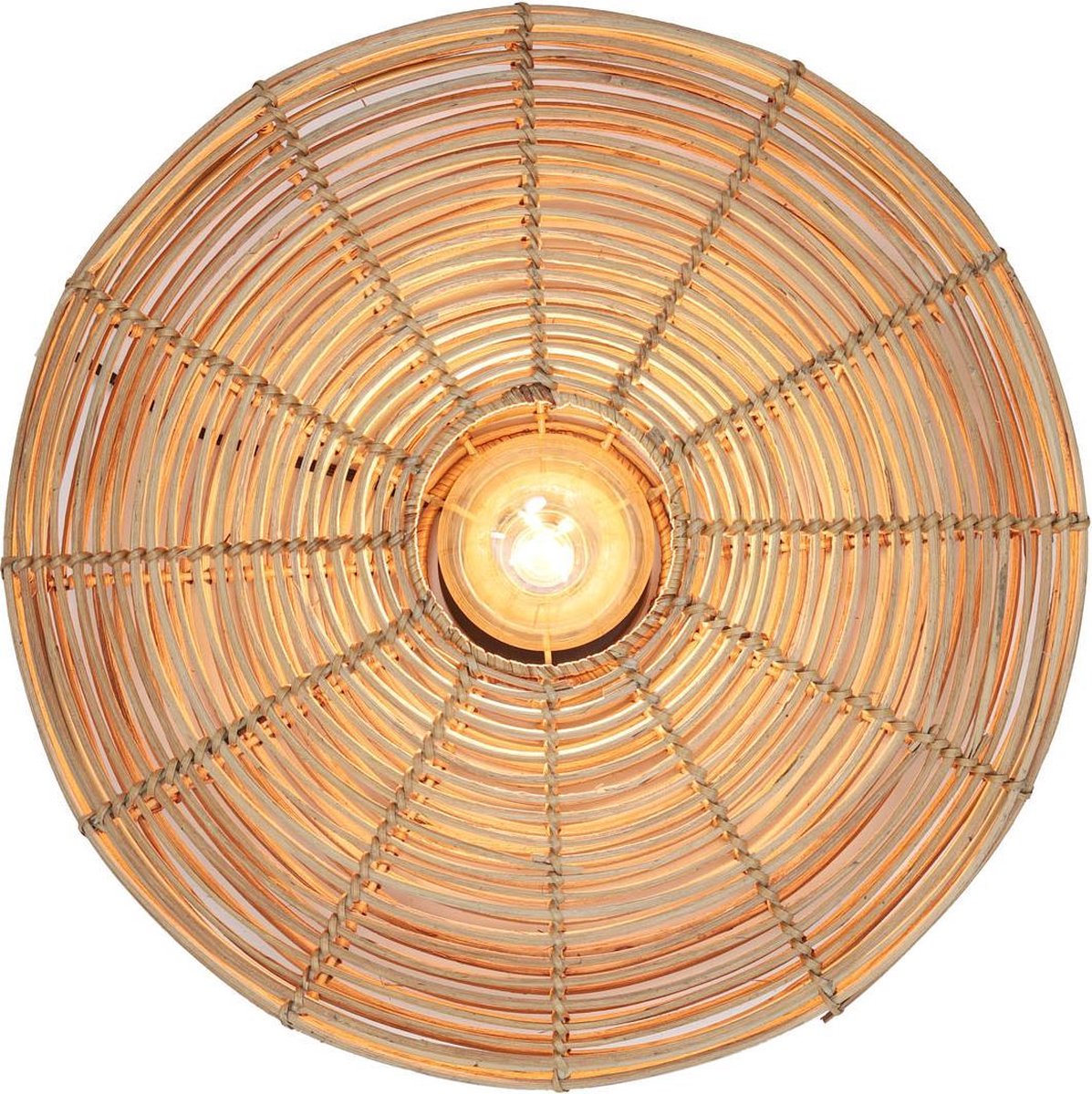 Light & Living Applique Mataka Rattan Ø51 cm - Marron - Applique ronde - Luminaires d'intérieur