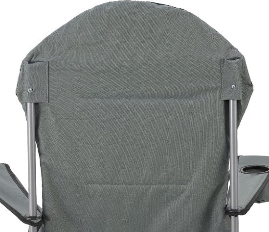 Chaise de camping / Chaise pliante Lido - Gris - Sac de rangement inclus