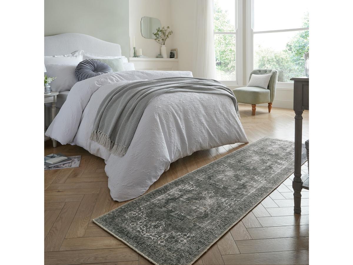 Tapis d'escalier Gabriella de Flair Rugs - Lavable - Monochrome - dimensions 80 x 300 cm