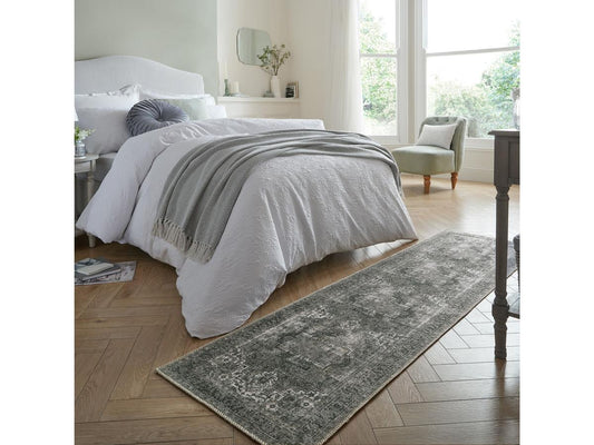 Tapis d'escalier Gabriella de Flair Rugs - Lavable - Monochrome - dimensions 80 x 300 cm