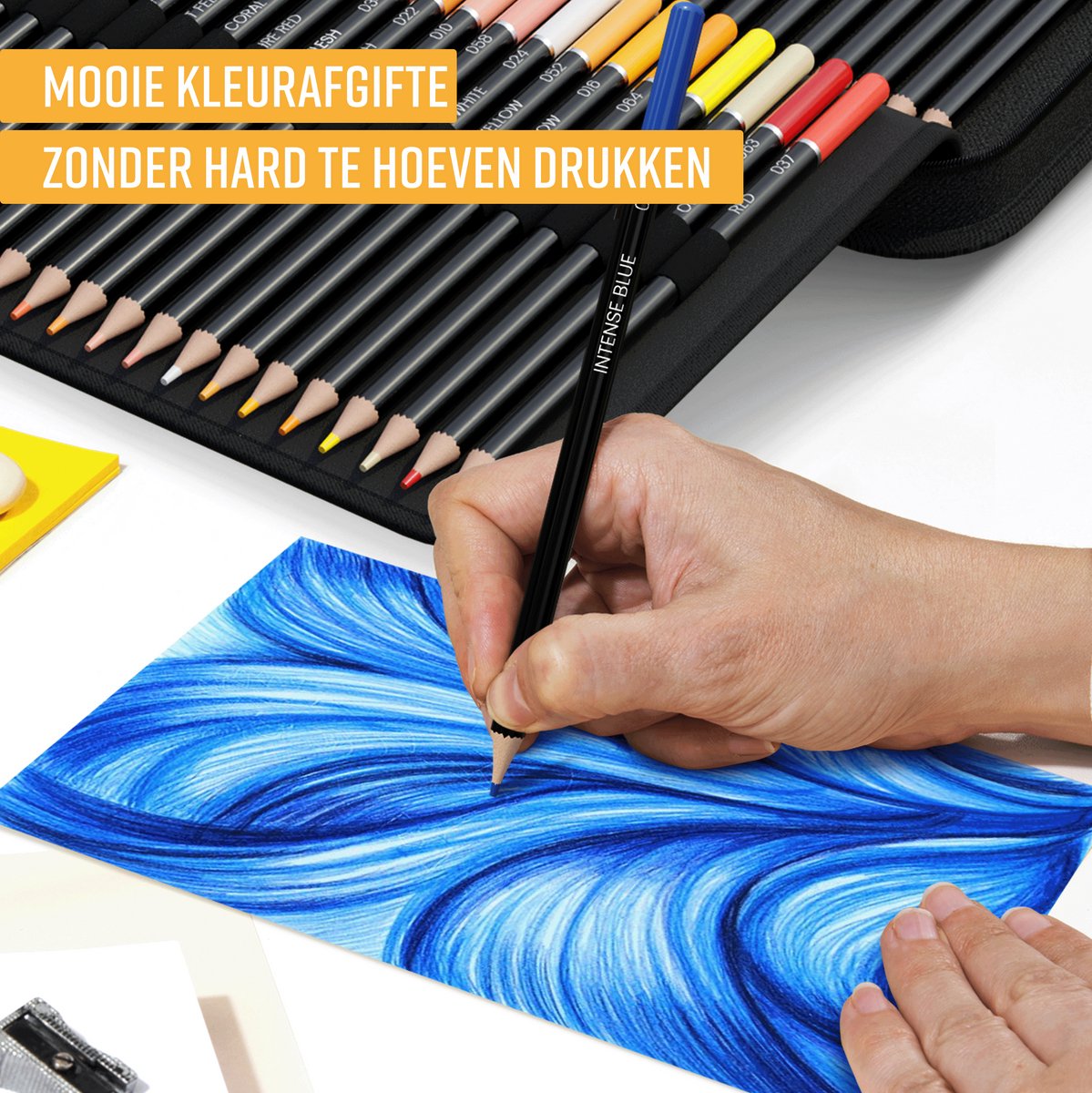 NAPI 120 crayons de couleur - Set de dessin à l'huile avec accessoires de luxe