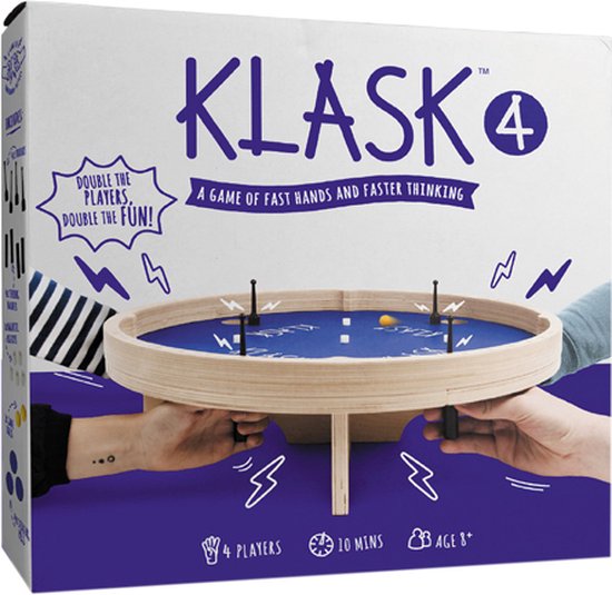 Jeu de société Klask pour 4 joueurs - Jeu magnétique - Jeux de société pour adultes et enfants