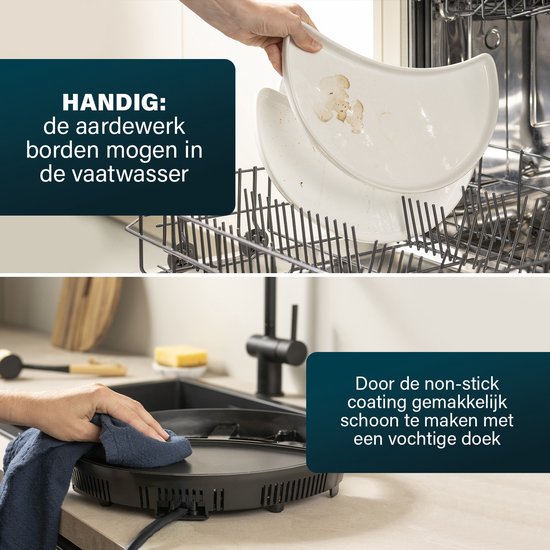 Princess Dinner4All 103082 - Set gastronomique - Gril et plaque de cuisson - 2 personnes - Lavable au lave-vaisselle - Sans PFAS