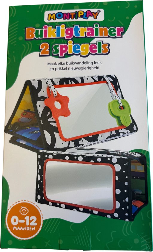 MontiPlay® Abdominal Trainer Baby - Kissing Book Baby - Baby Toy 6 mois - Jouet éducatif - Tummy Time - Montessori - Sensoriel