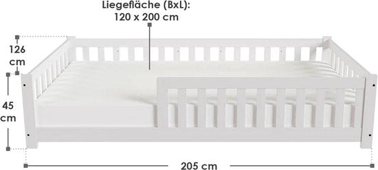 Cot Naya - 120 x 200 cm - Blanc
