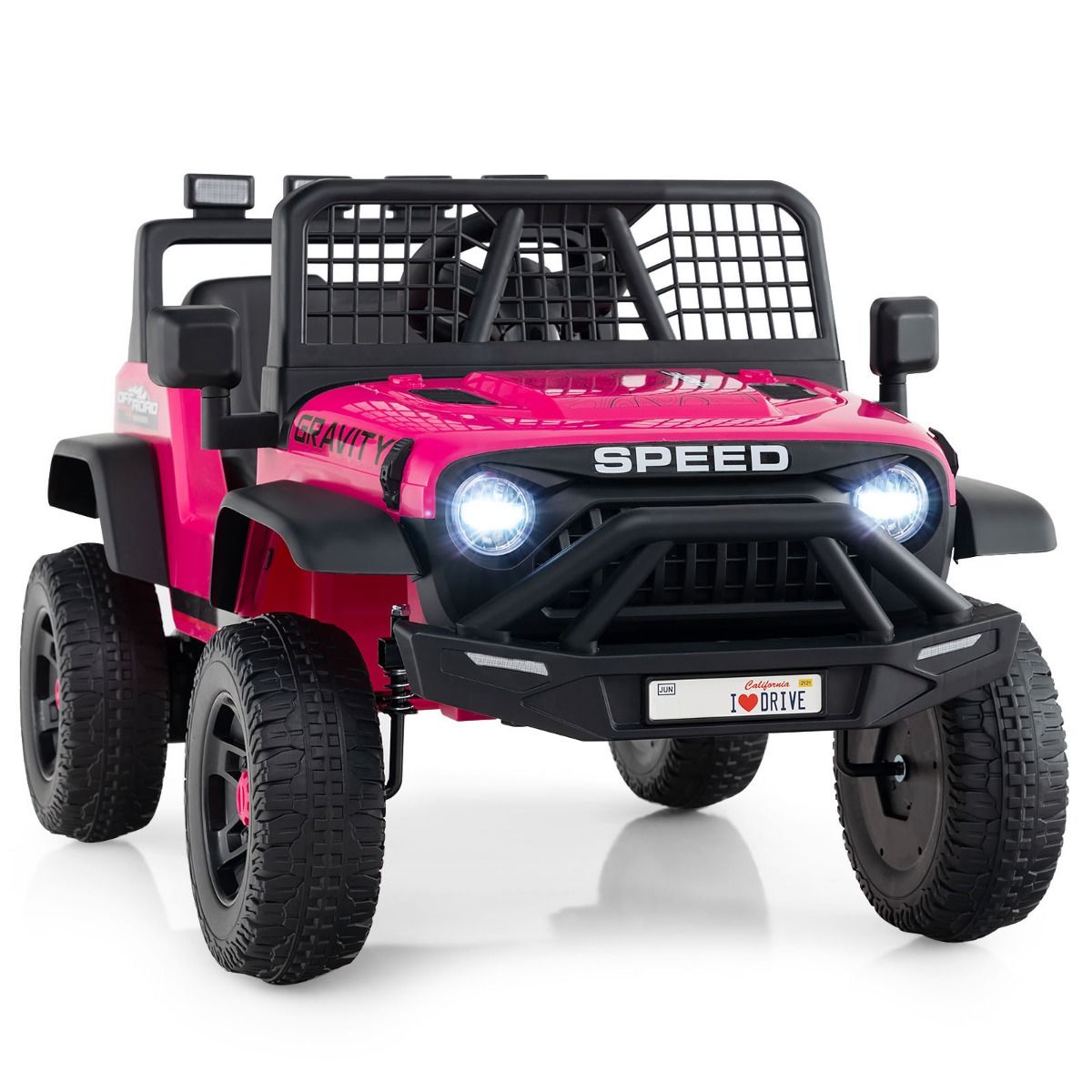 Poussette électrique pour enfants Coast - télécommande et pilotage automatique - capacité de charge de 30 kg - rose