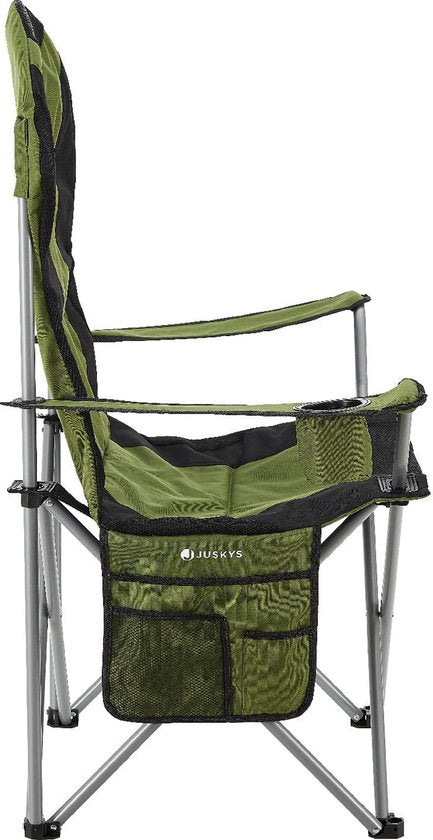 Chaise de camping / Chaise pliante Lido - Vert - Sac de rangement inclus