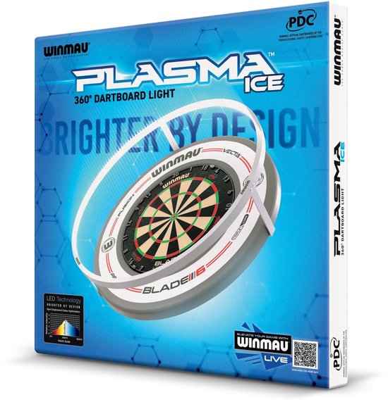 Ensemble Winmau Plasma Ice Light Pro-Line Surround, blanc