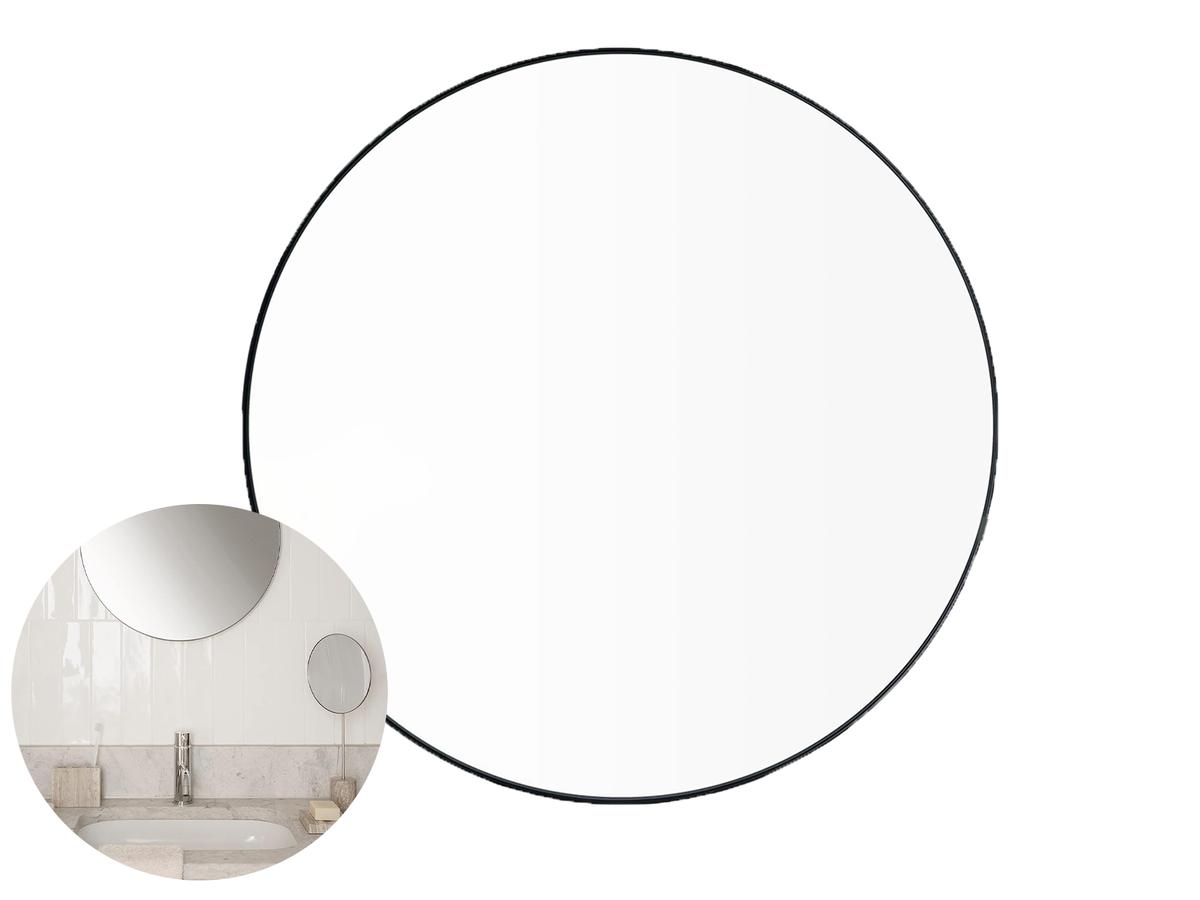 Miroir mural Blomus RIM - Noir - Ø 80 cm - 3 cm de profondeur