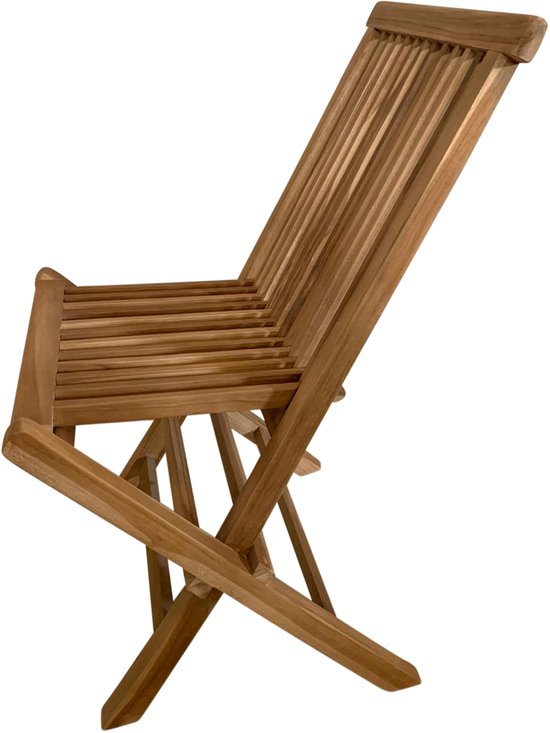 Chaises de jardin AXI Mina en teck – Lot de 2 – Chaises de jardin pliantes en teck pour l'extérieur – Chaises confortables – Adaptées au jardin et à la terrasse