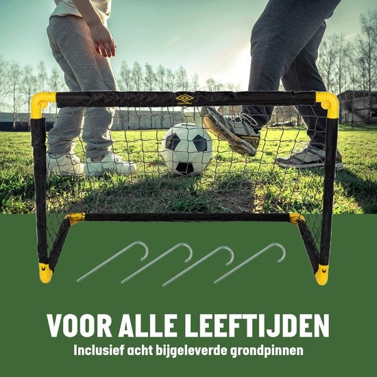 But de football Umbro - 90 x 59 x 61cm - Noir/Jaune