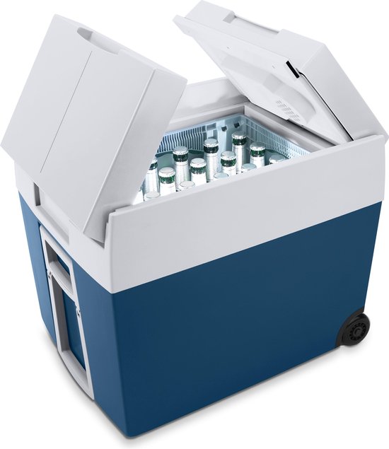 Glacière thermoélectrique Mobicool MT48W avec roulettes - 48 l - 12/230 V - bleu/blanc