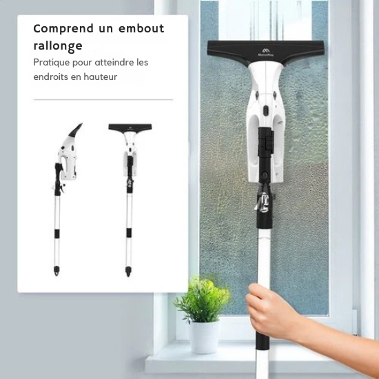 Nettoyeur de vitre électrique avec laveur intégré - Motionflow - Rechargeable