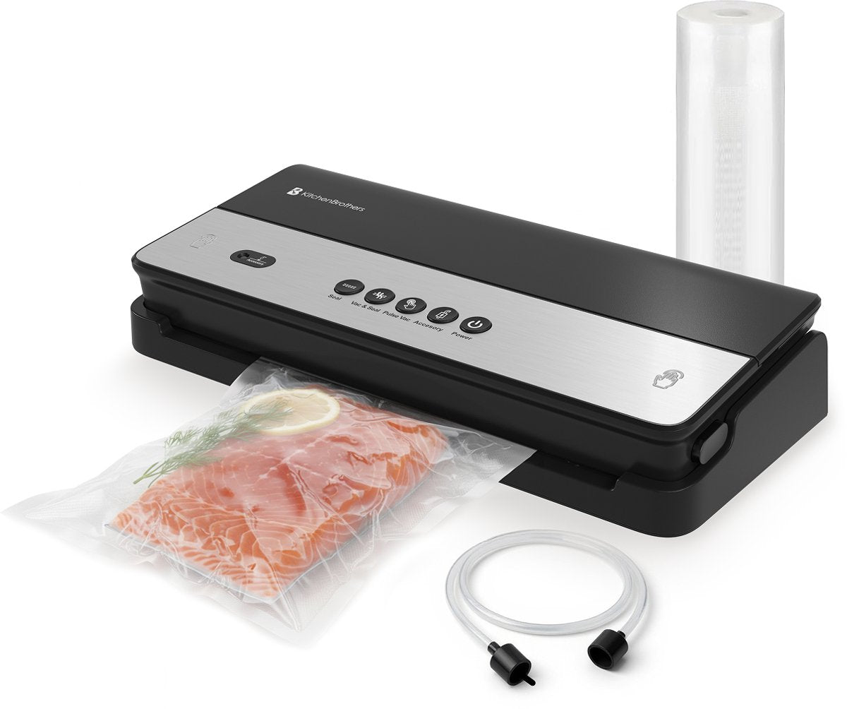 KitchenBrothers aspirateur advance - 8L/min - 4 positions - rouleau 28x600cm - noir - compact 39x18x7,5 cm