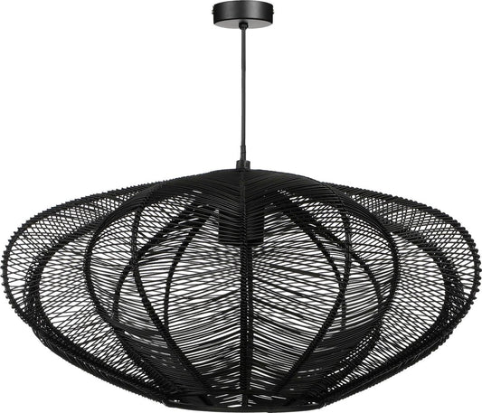 Mica Decorations Lampe pendante Kanti - H20 x Ø41 cm - Métal - Noir