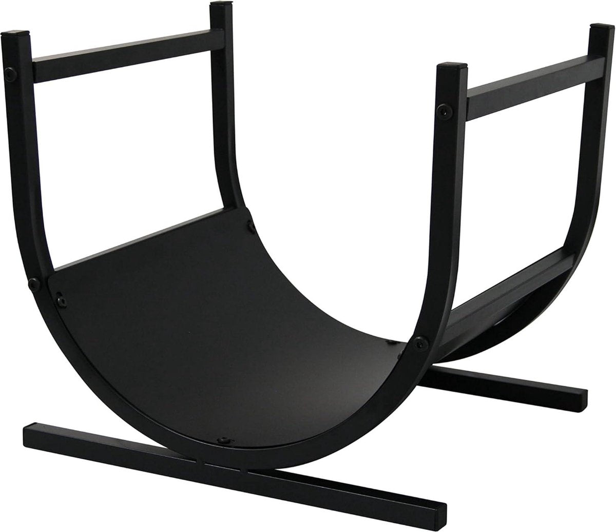 Froadp Support pour bois de chauffage - Pour l'intérieur et l'extérieur - 44 x 37 x 40 cm - Noir