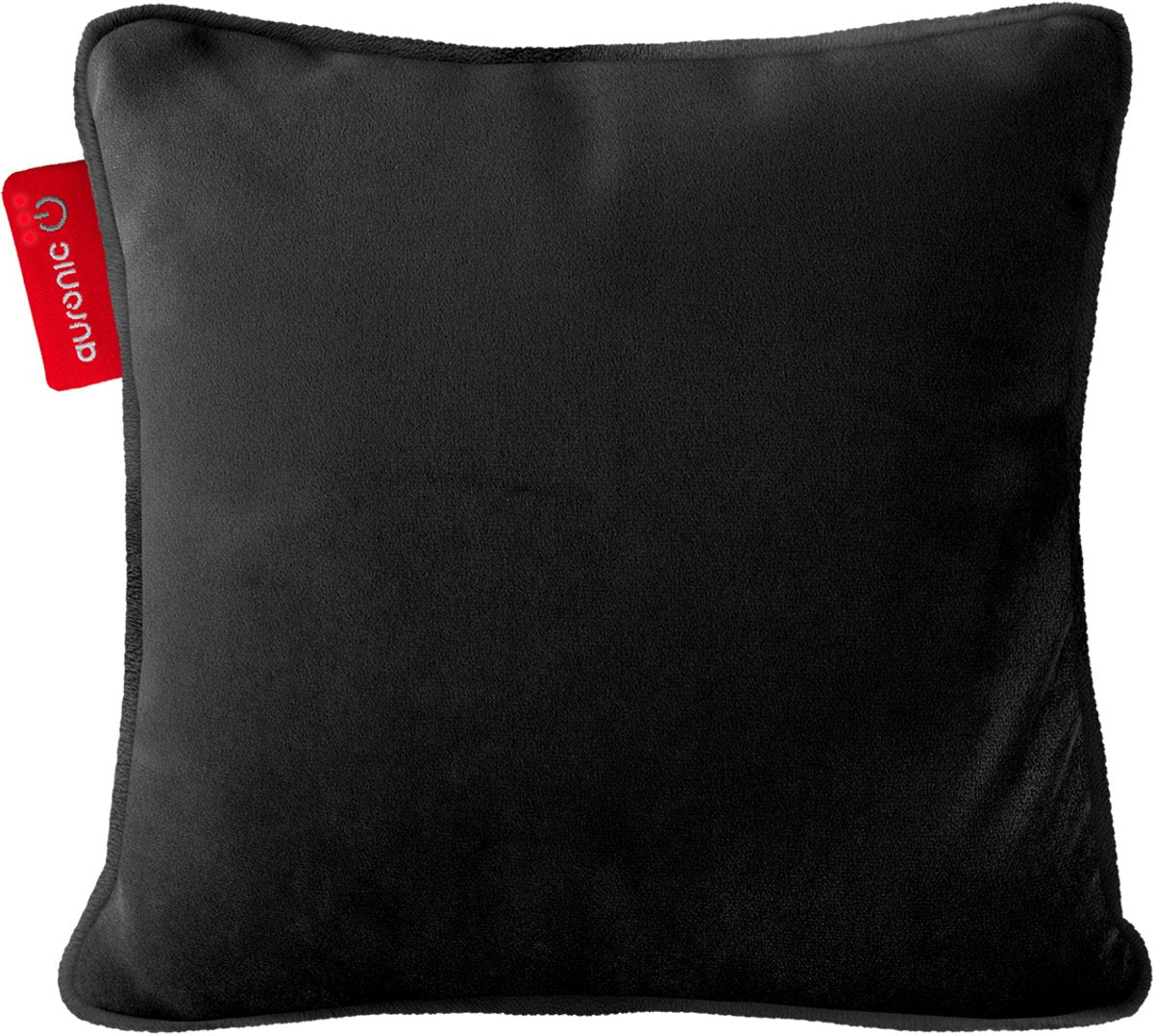 Auronic Heat Pillow - Velvet - 45x45 - Sans fil - Rechargeable - Oreiller électrique - Infrarouge - Noir