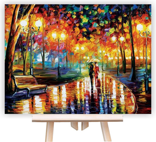 Riefco Peinture sur Numéro - Parc romantique - 30x40 cm - Multicolore - Toile