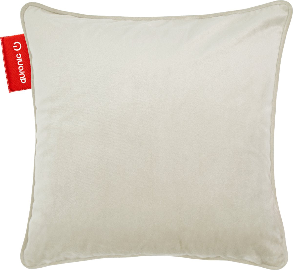Auronic Wireless Heat Pillow - Velvet 45x45 cm | Rechargeable et électrique | Chauffage infrarouge | 3 niveaux de chaleur | Taupe
