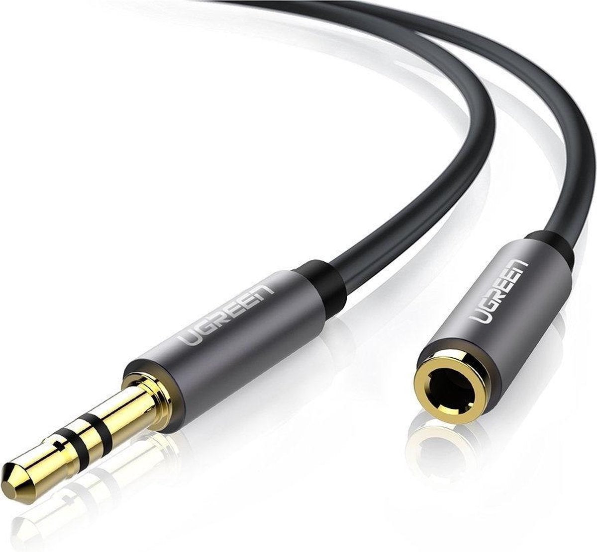 Ugreen - Câble de rallonge Audio Jack AUX 3.5mm - 2 mètres - 3.5mm Femelle - Transparent
