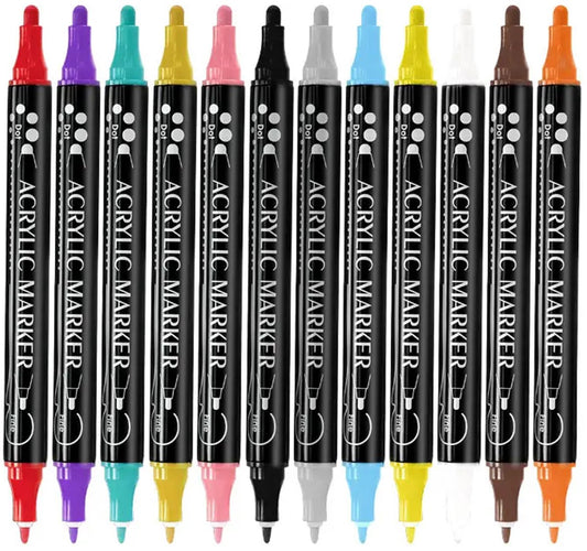 Roegaarden Acrylic Markers Set - 36 Pieces - Fine Point - Multi Surface