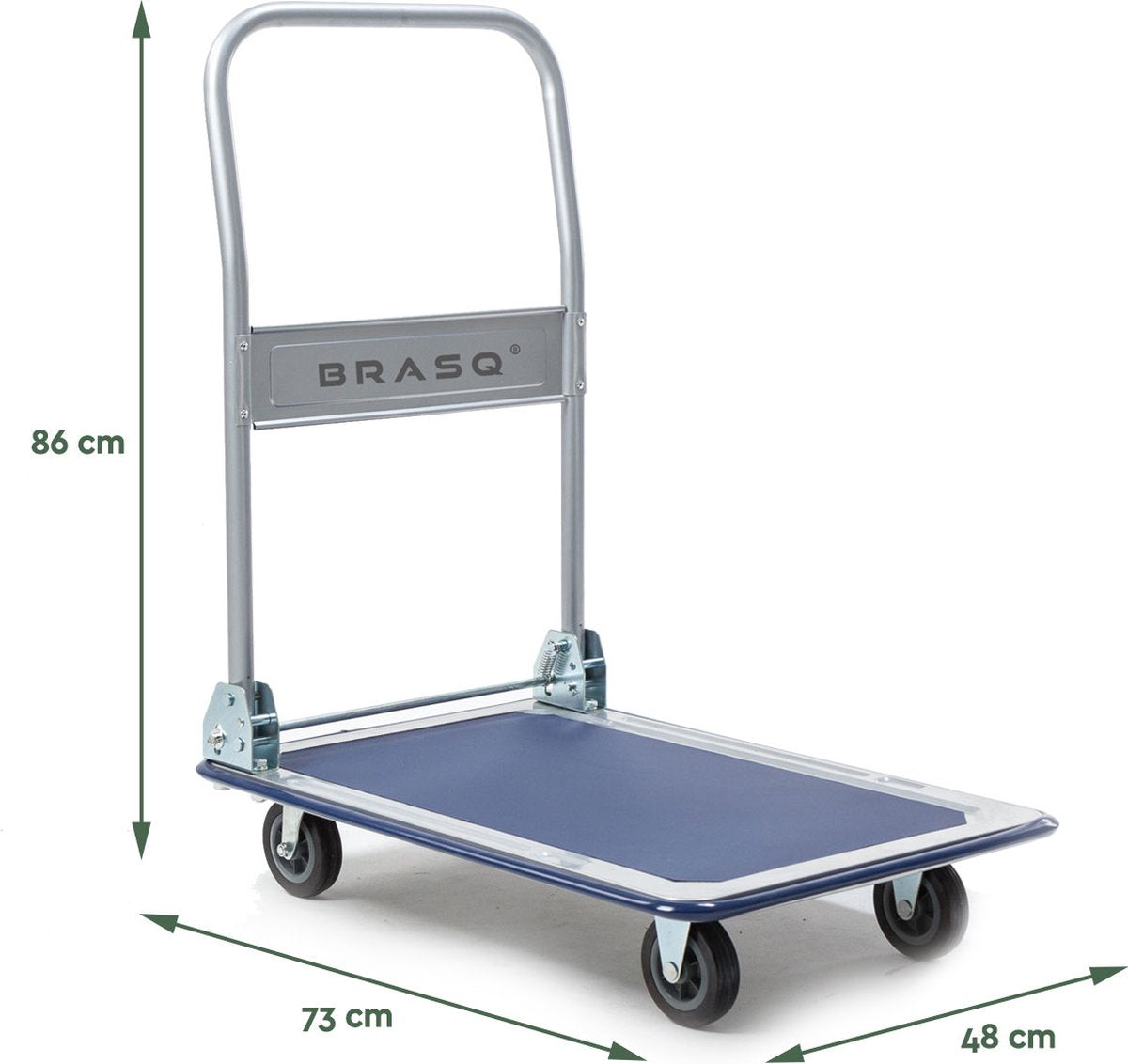 BRASQ Chariot à plate-forme pliable - Capacité 150 KG - Chariot de transport - Chariot de stockage - Chariot à plate-forme