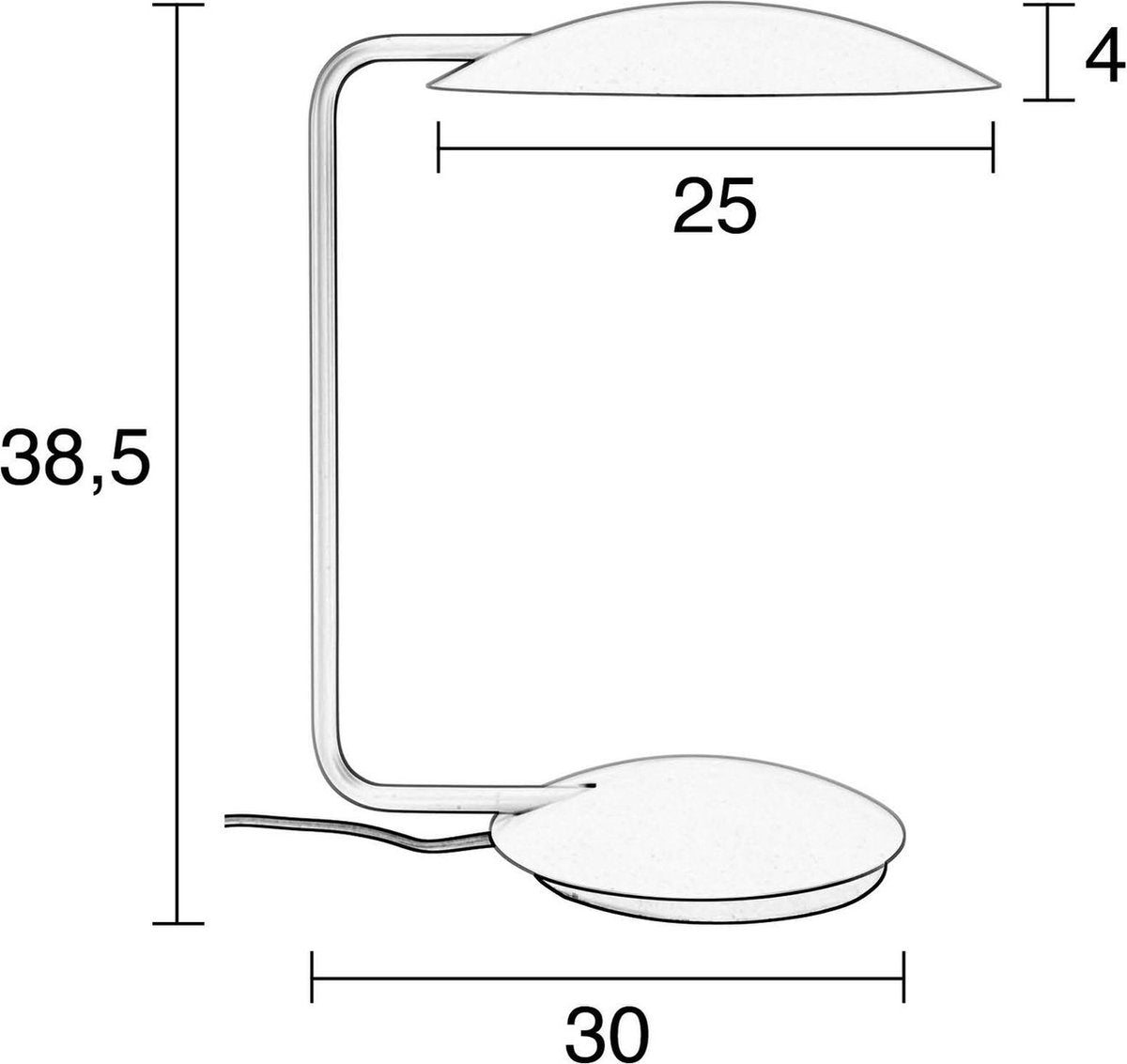 Zuiver Pixie lampe de bureau en fer - Blanc - Longueur du cordon 1,60 m - 230V - 3W - 30x25x38,50