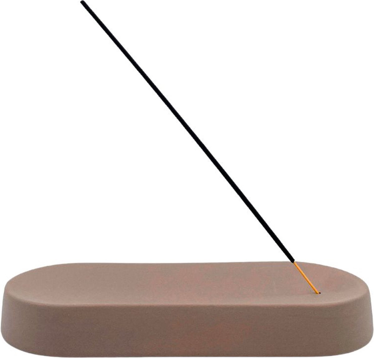 A Sunny Day - Porte-encens ovale - 22 x 9 x 3 cm - avec céramique résistante à la chaleur, design stable et surface lisse - pour la méditation et le salon - céramique brune