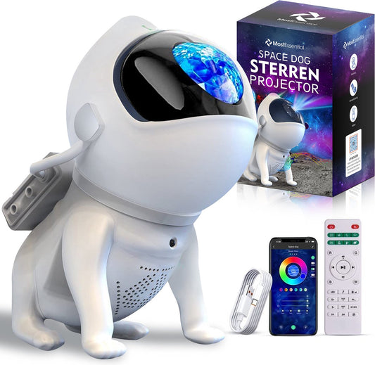 MostEssential Premium Star Projector - Space Dog Edition - 3000 lm - Incl. App