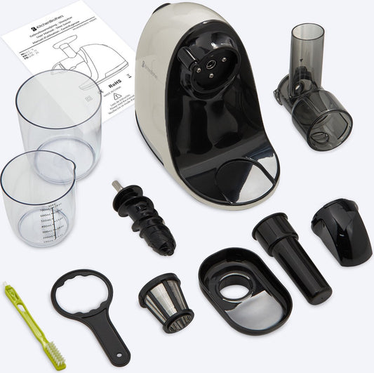 KitchenBrothers Slowjuicer avec réservoir à pulpe - 700ml - Champagne