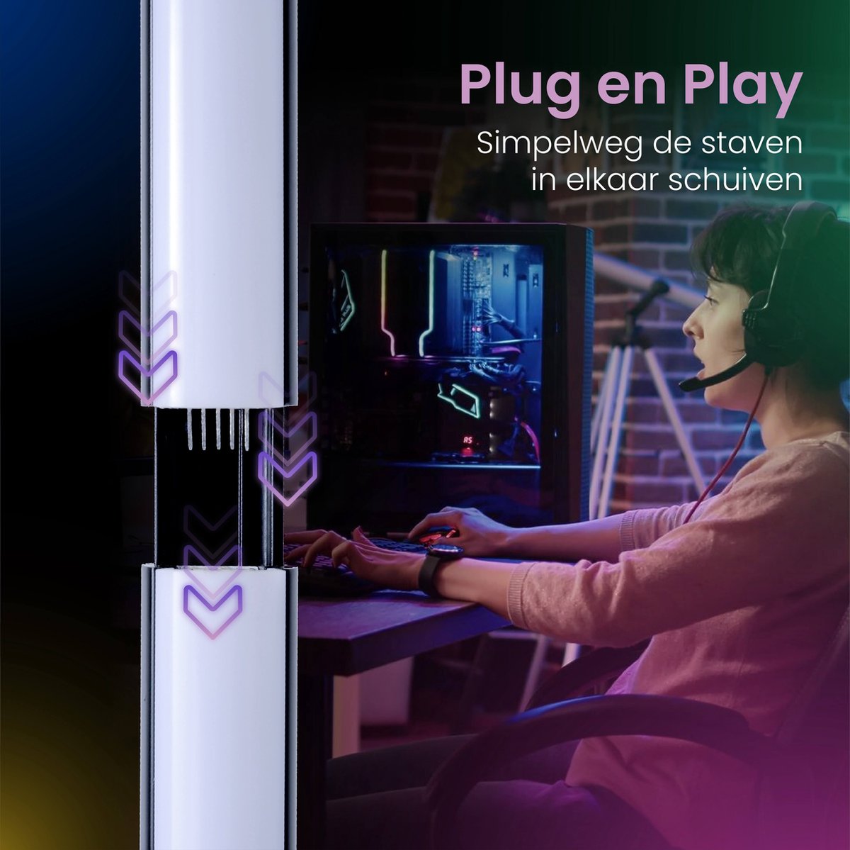 Sensic SL-1 Lampe d'angle avec télécommande - Lumière RVB et blanche - Lampadaire intelligent - Lampadaire sur pied - App Control - Noir