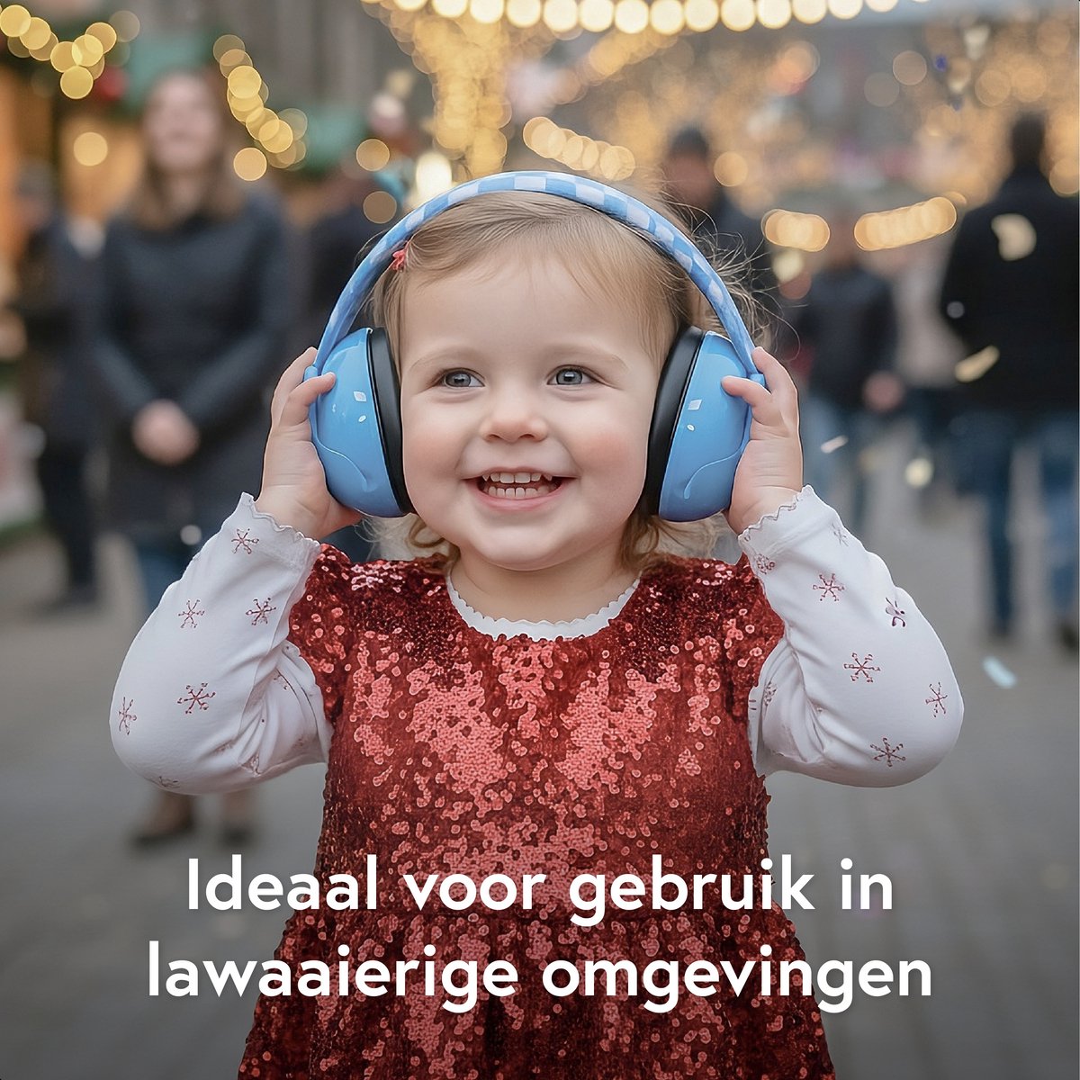 Qwali Protection auditive bébé et enfant - Atténue les bruits forts - 0-3 ans - Sécurité du jeune enfant et de l'enfant - Bleu