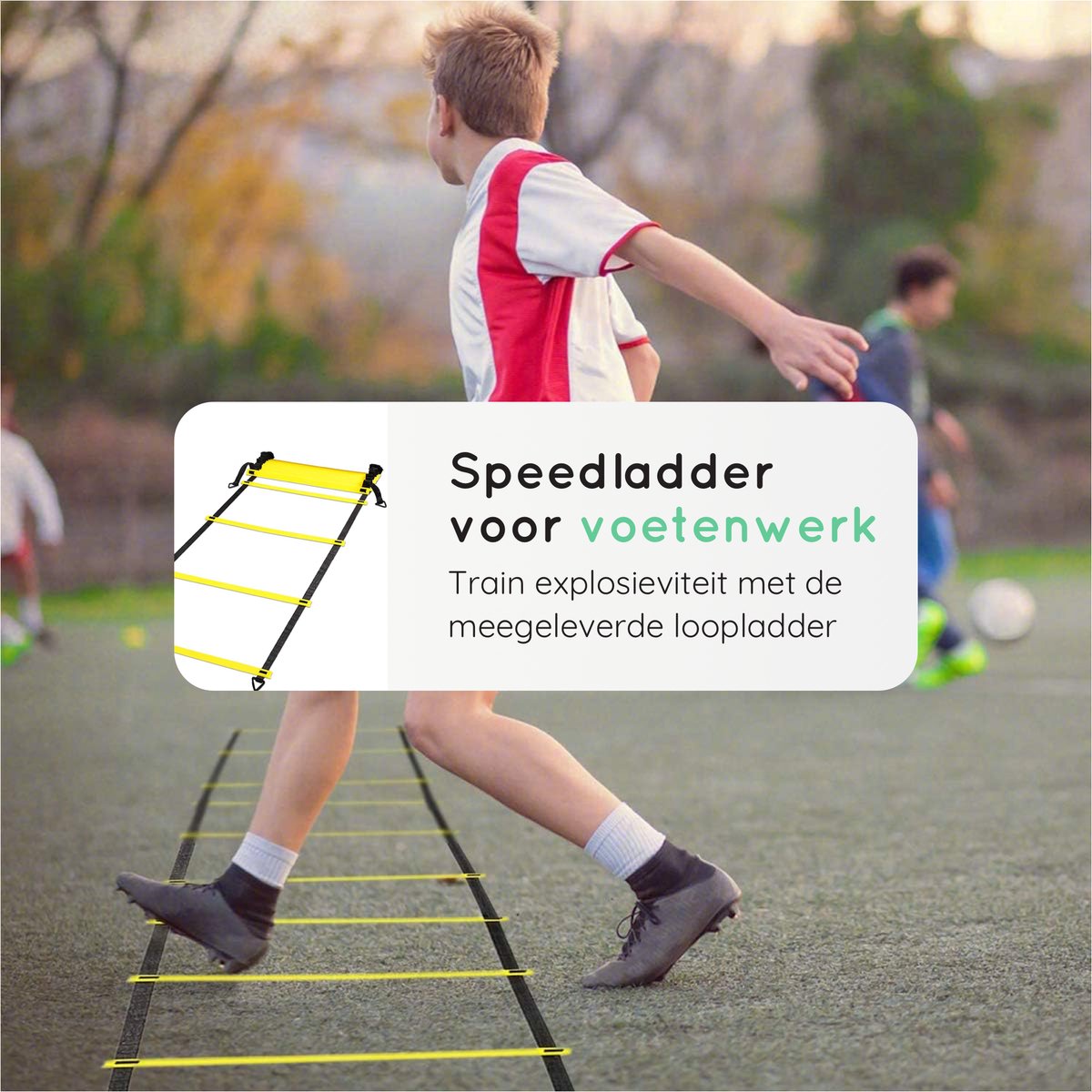 Volcan Football Training Equipment Set - Training Gear - Training Hats - Pawns - Speed Ladder - Cones - Resistance Bands - Resistance Parachute - Baltrainer - Incl. carrying bag