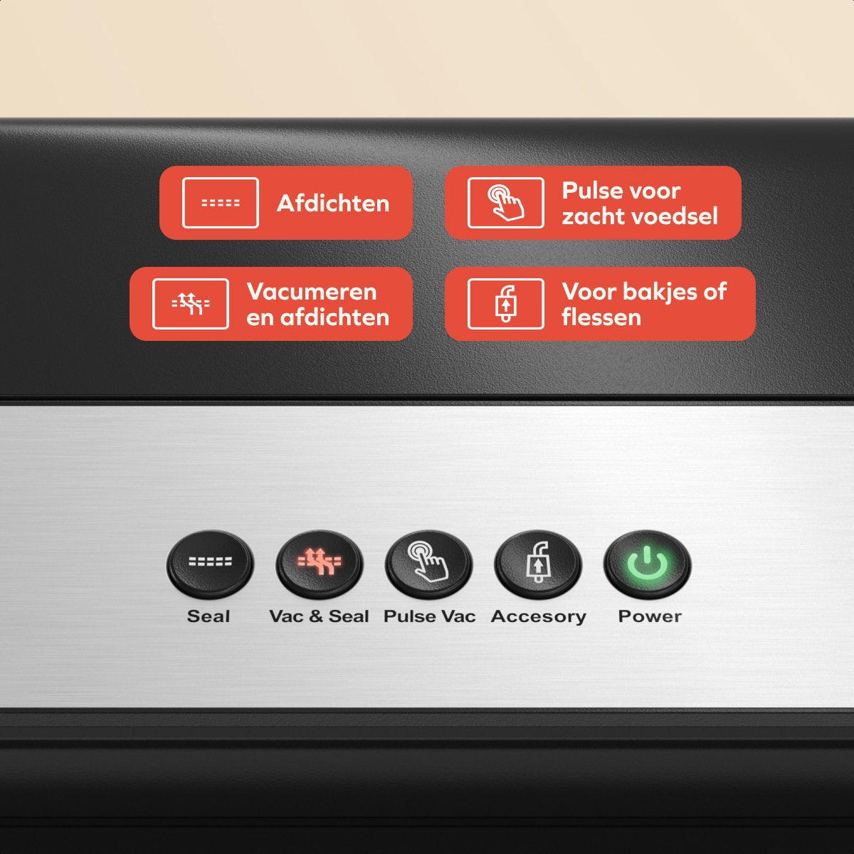 KitchenBrothers aspirateur advance - 8L/min - 4 positions - rouleau 28x600cm - noir - compact 39x18x7,5 cm