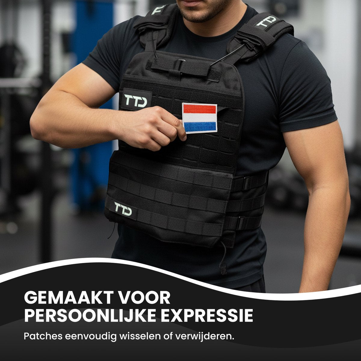 Gilet de musculation réglable Ttd - Noir - 35 x 26 cm - Jusqu'à 16,5 kg - Pour la course à pied, le fitness et la musculation