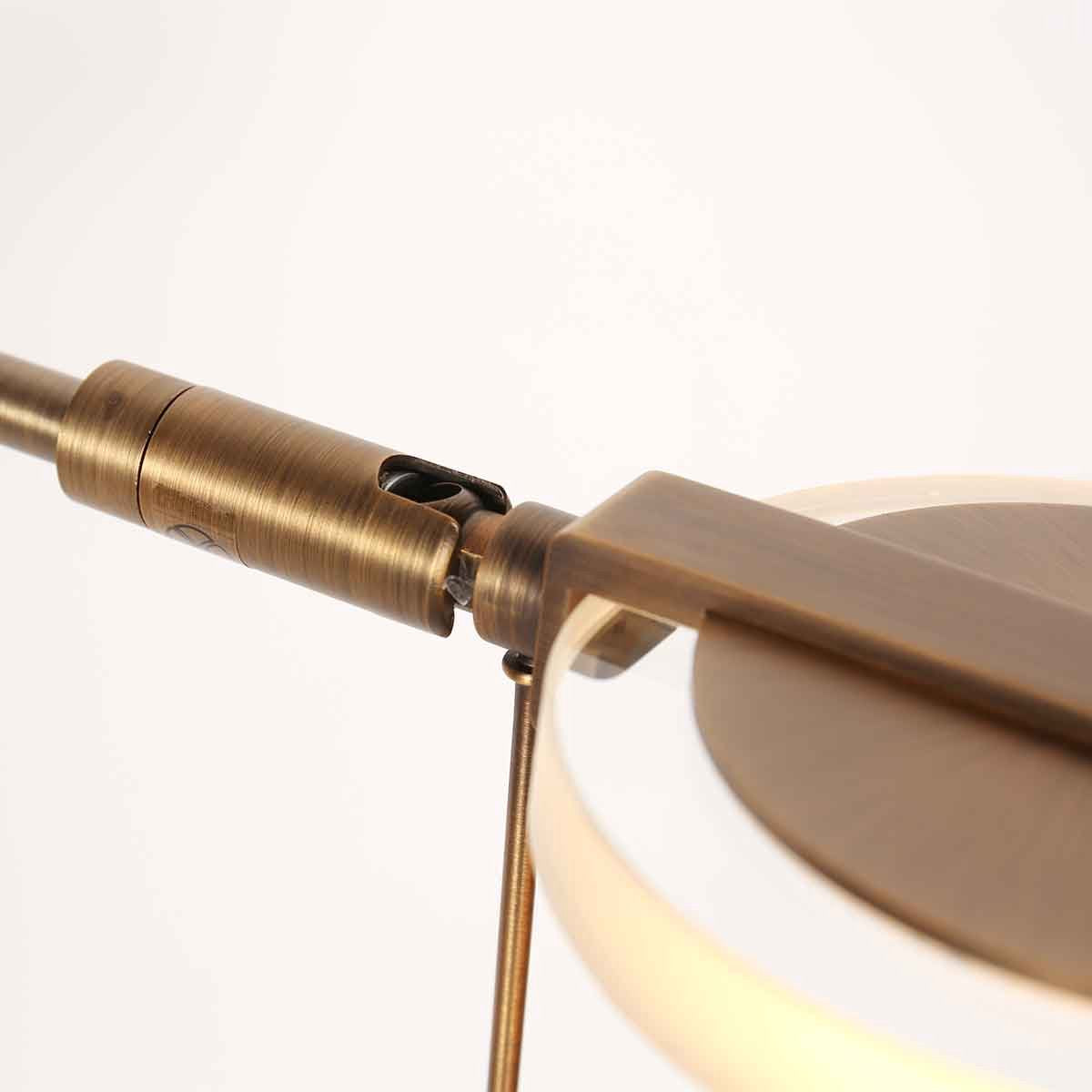 Steinhauer Turound Floor Lamp - Uplight dimmable & Reading Arm - Stylish Bronze - Metal Design